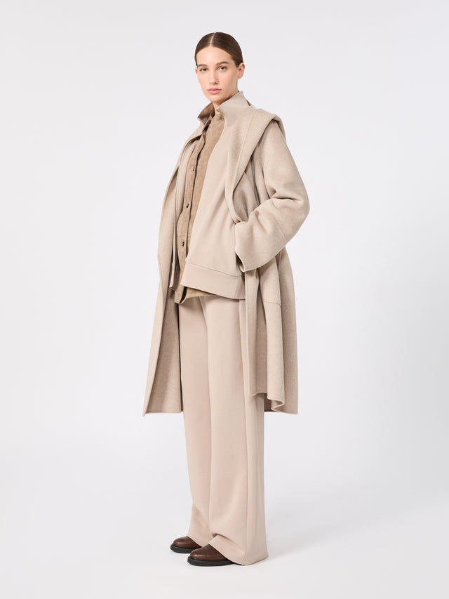 max mara wide double jersey trousers for women