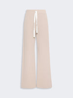 Wide Double Jersey Trousers for Women - Beige - Max Mara UAE