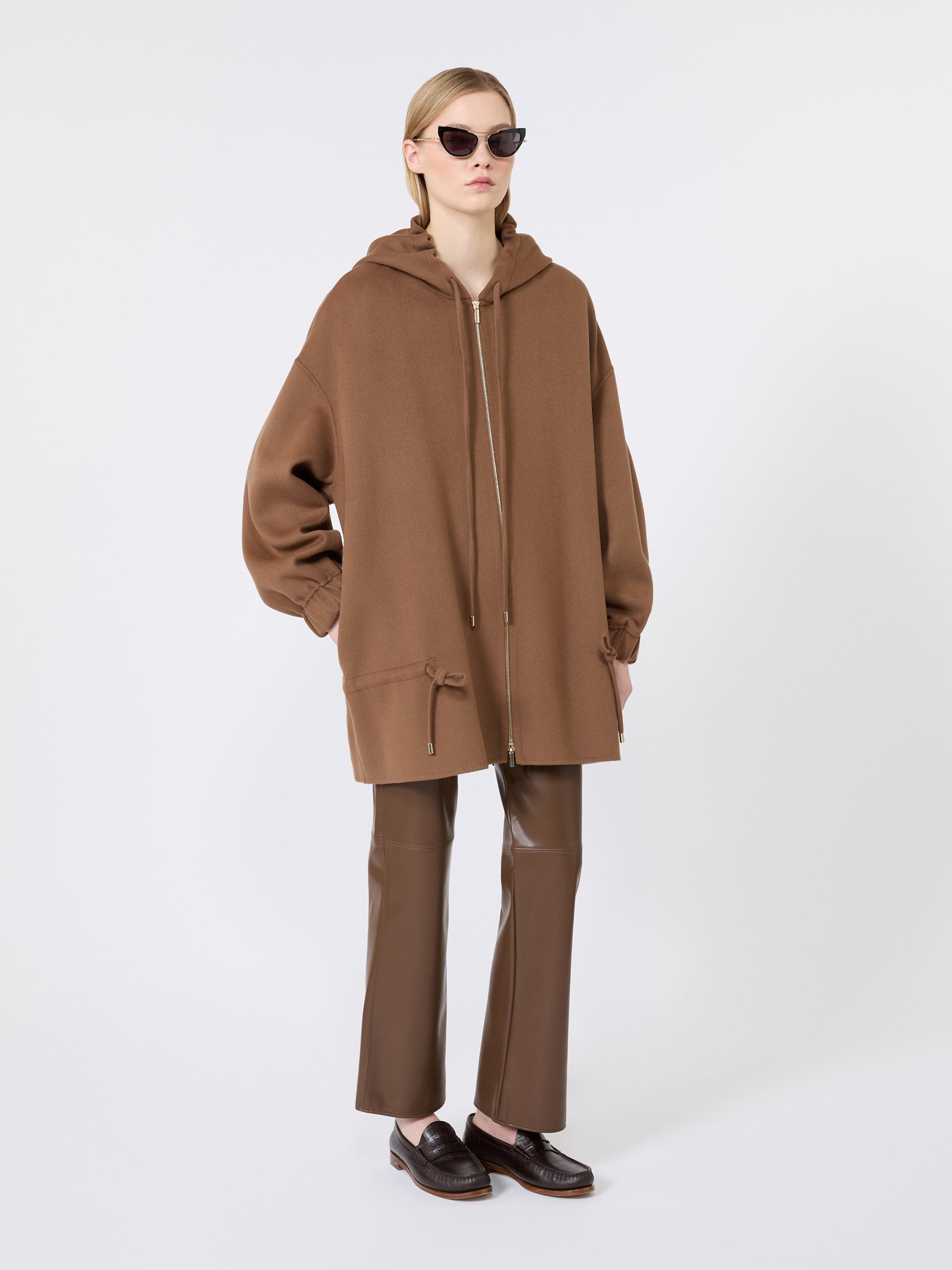 max mara slim-fit coated jersey trousers for women