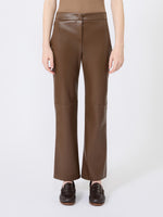 max mara slim-fit coated jersey trousers for women