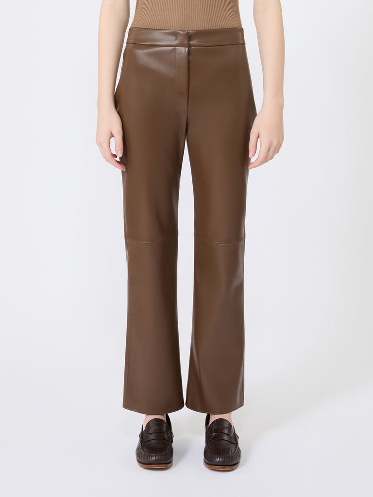 max mara slim-fit coated jersey trousers