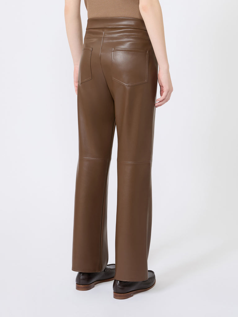 max mara slim-fit coated jersey trousers