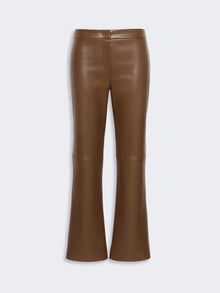 Slim-Fit Coated Jersey Trousers for Women - Brown - Max Mara UAE