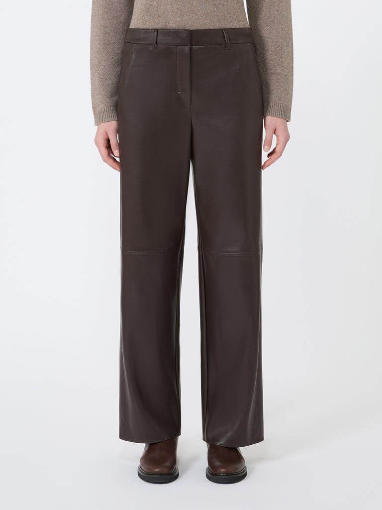 max mara regular coated jersey trousers