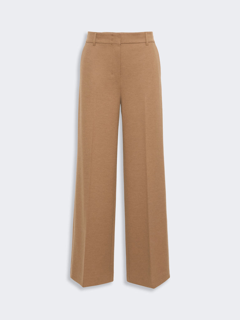 max mara wool and cotton micro-piqué trousers
