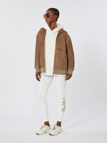 Stretch Technical Fabric Leggings for Women - White - Max Mara UAE