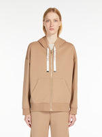 Technical Cotton Jersey Sweatshirt for Women - Camel - Max Mara UAE