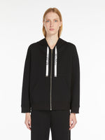 Technical Cotton Jersey Sweatshirt for Women - Black - Max Mara UAE