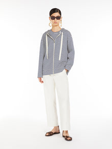 Scuba Jersey Hoodie for Women - Ecru - Max Mara UAE