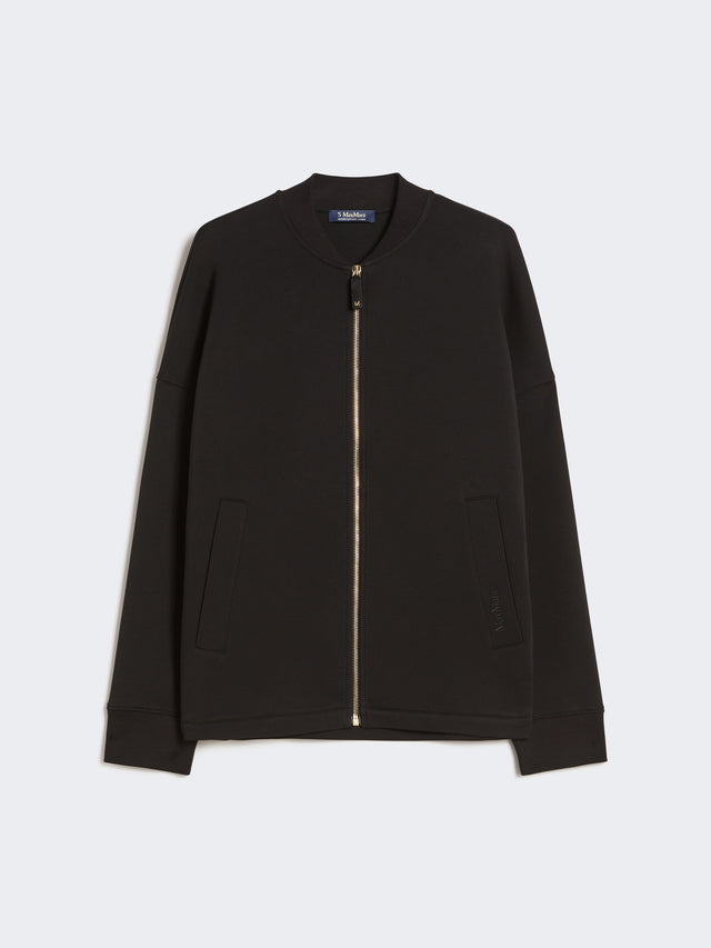 Scuba Jersey Jacket for Women - Black - Max Mara UAE