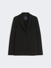 Single-Breasted Scuba Jersey Jacket for Women - Black - Max Mara UAE