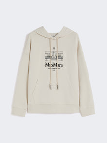 Technical Cotton Jersey Sweatshirt for Women - Ecru - Max Mara UAE
