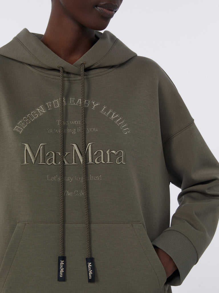max mara technical cotton jersey sweatshirt