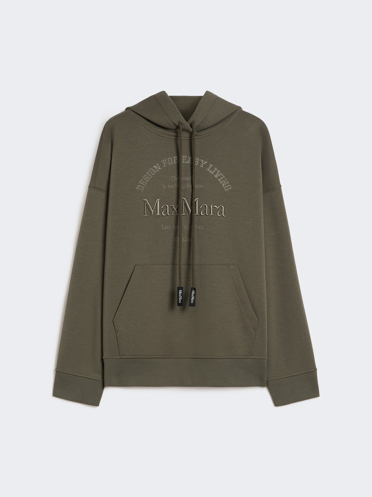 max mara technical cotton jersey sweatshirt