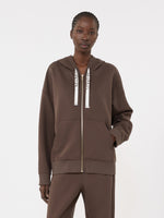 max mara technical jersey zip-up sweatshirt for women