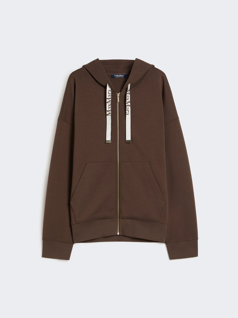 max mara technical jersey zip-up sweatshirt