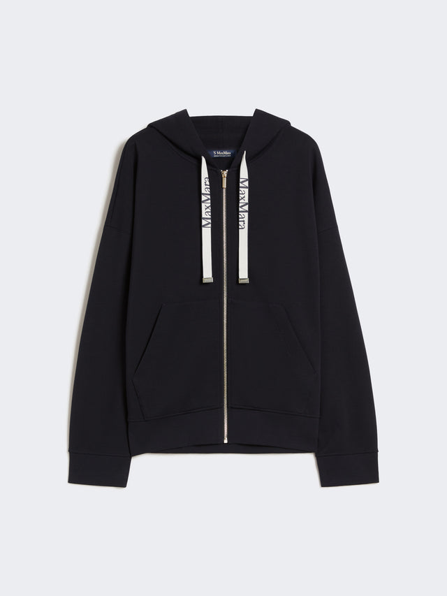 max mara technical jersey zip-up sweatshirt for women