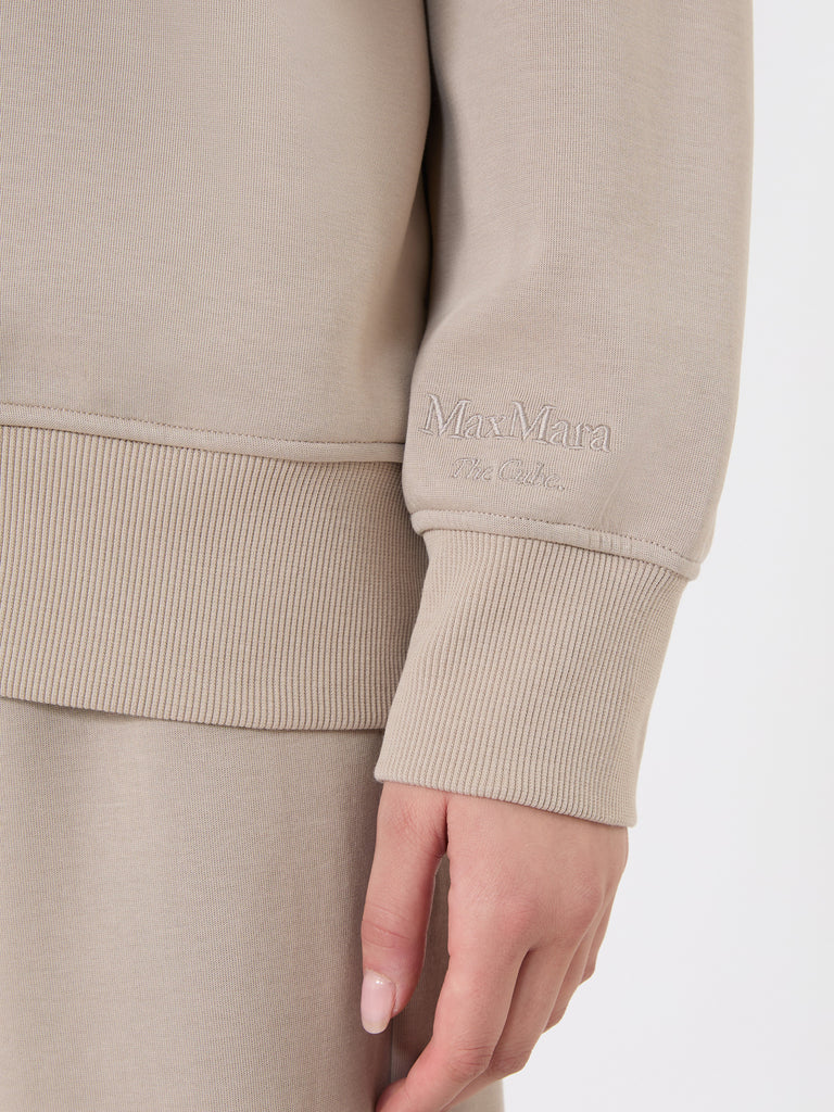 max mara technical cotton jersey sweatshirt