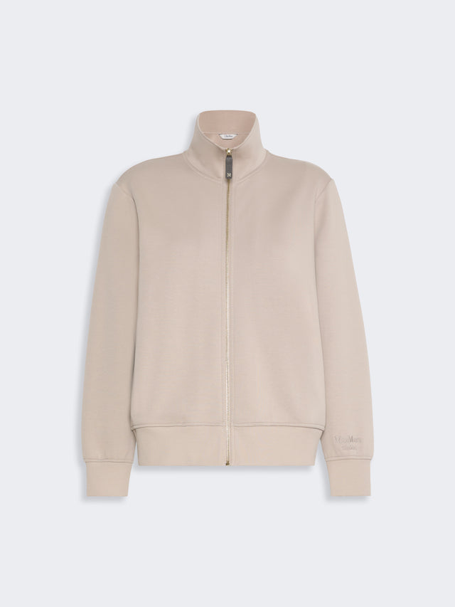 Technical Cotton Jersey Sweatshirt for Women - Beige - Max Mara UAE