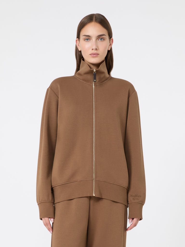 max mara technical cotton jersey sweatshirt