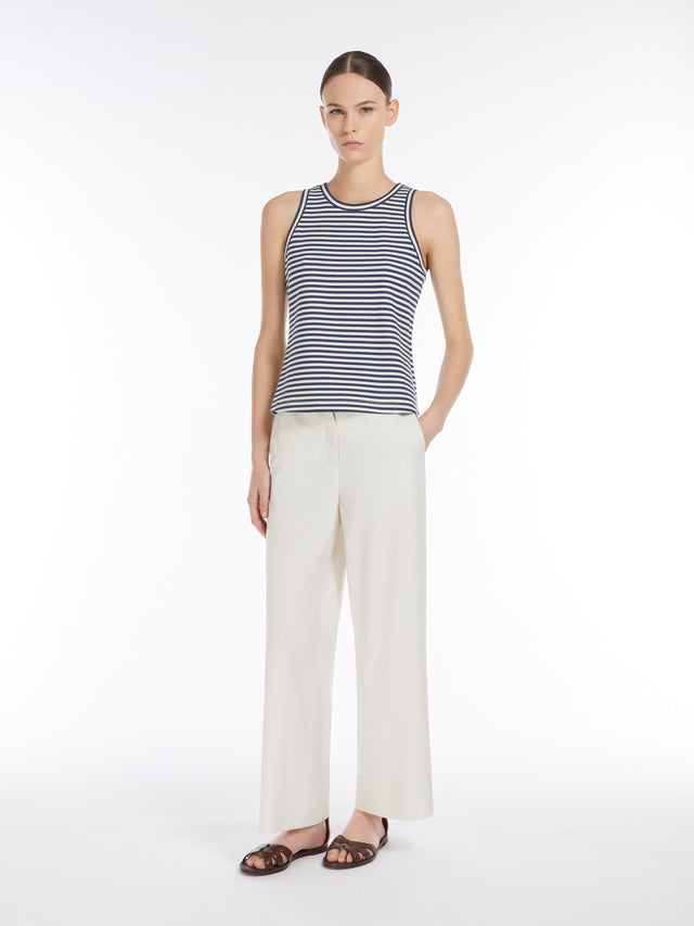 Regular-Fit Scuba Jersey Top for Women - Ecru - Max Mara UAE