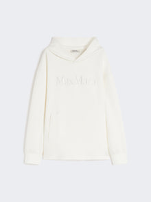 Oversized Cotton Jersey Sweatshirt for Women - White - Max Mara UAE