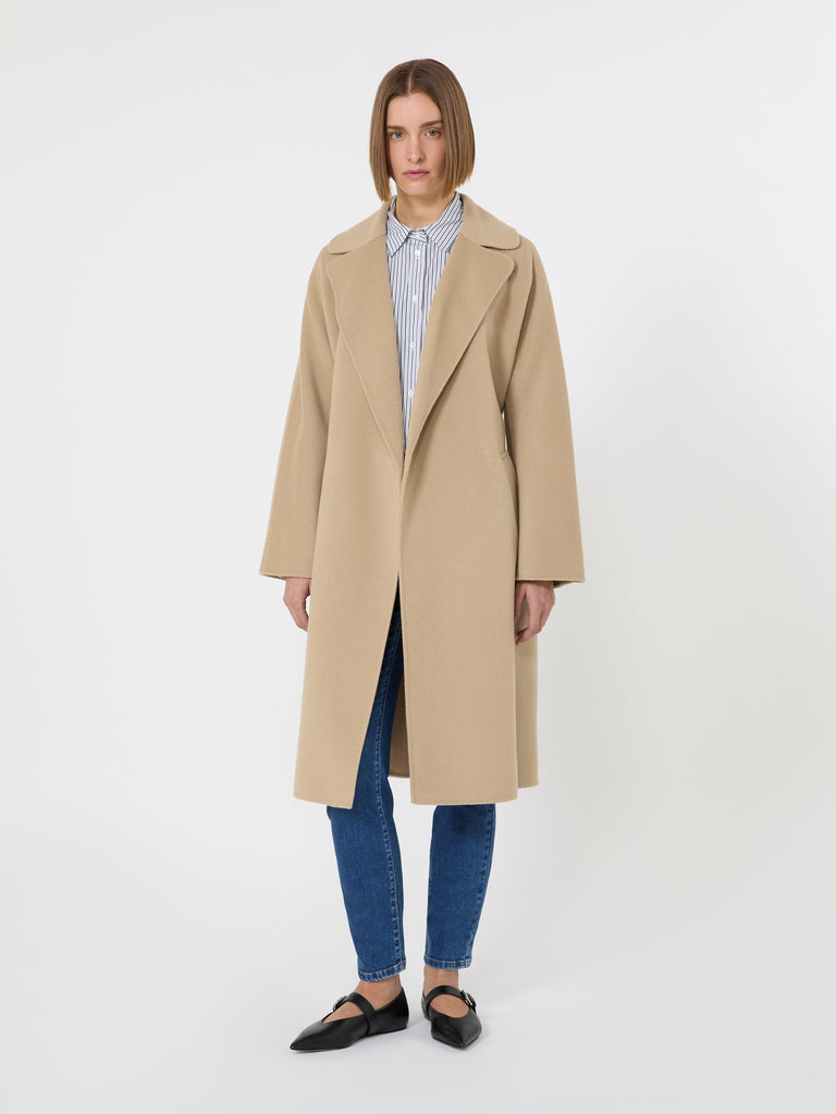max mara double-faced wool-blend robe coat
