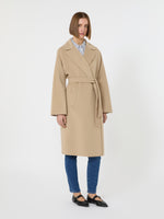 Double-Faced Wool-Blend Robe Coat for Women - Camel - Max Mara UAE
