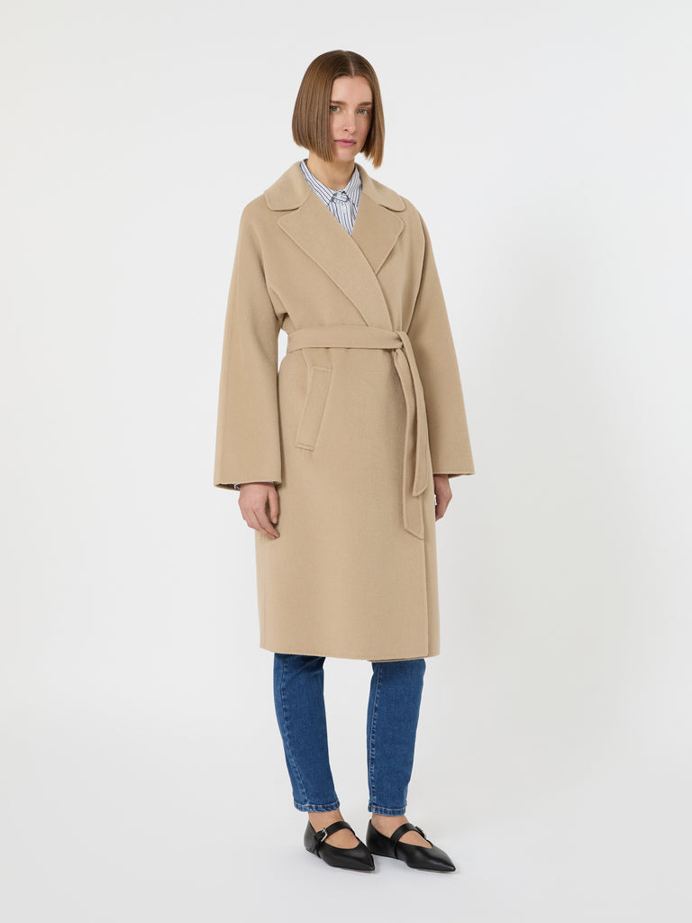 max mara double-faced wool-blend robe coat