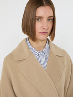 Double-Faced Wool-Blend Robe Coat for Women - Camel - Max Mara UAE