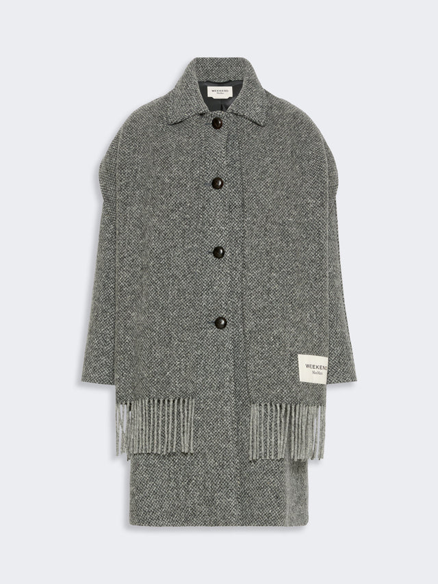 max mara wool-blend tweed coat for women