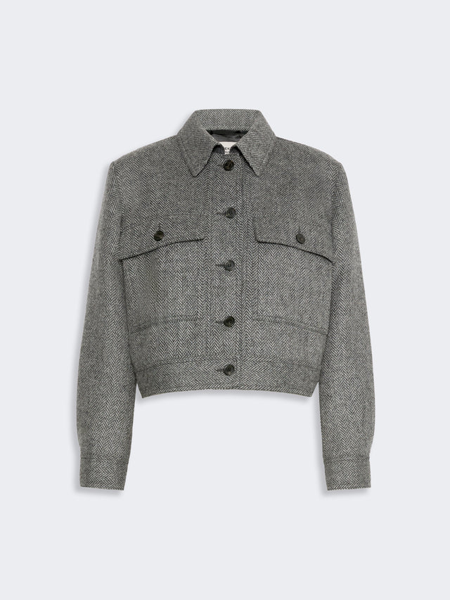 max mara cropped wool blend jacket for women