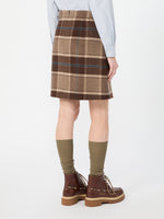 max mara short checked wool skirt for women