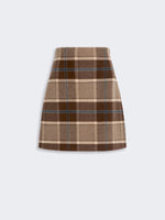 max mara short checked wool skirt for women