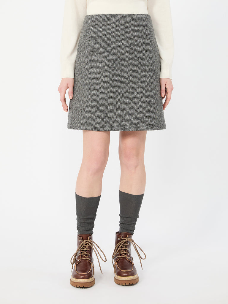 max mara wool blend short skirt