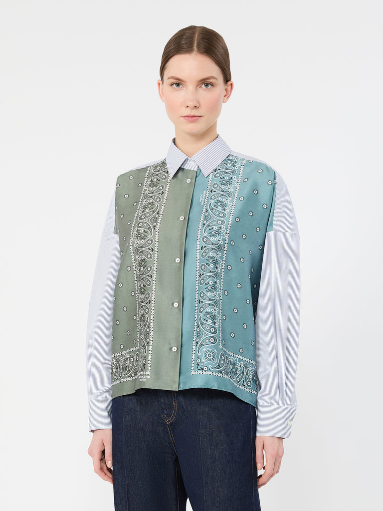 max mara technical twill and cotton poplin shirt
