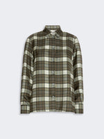 max mara checked silk twill shirt for women