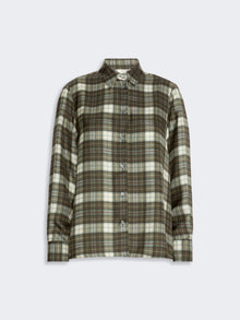 max mara checked silk twill shirt for women