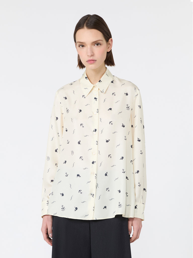 max mara printed silk shirt