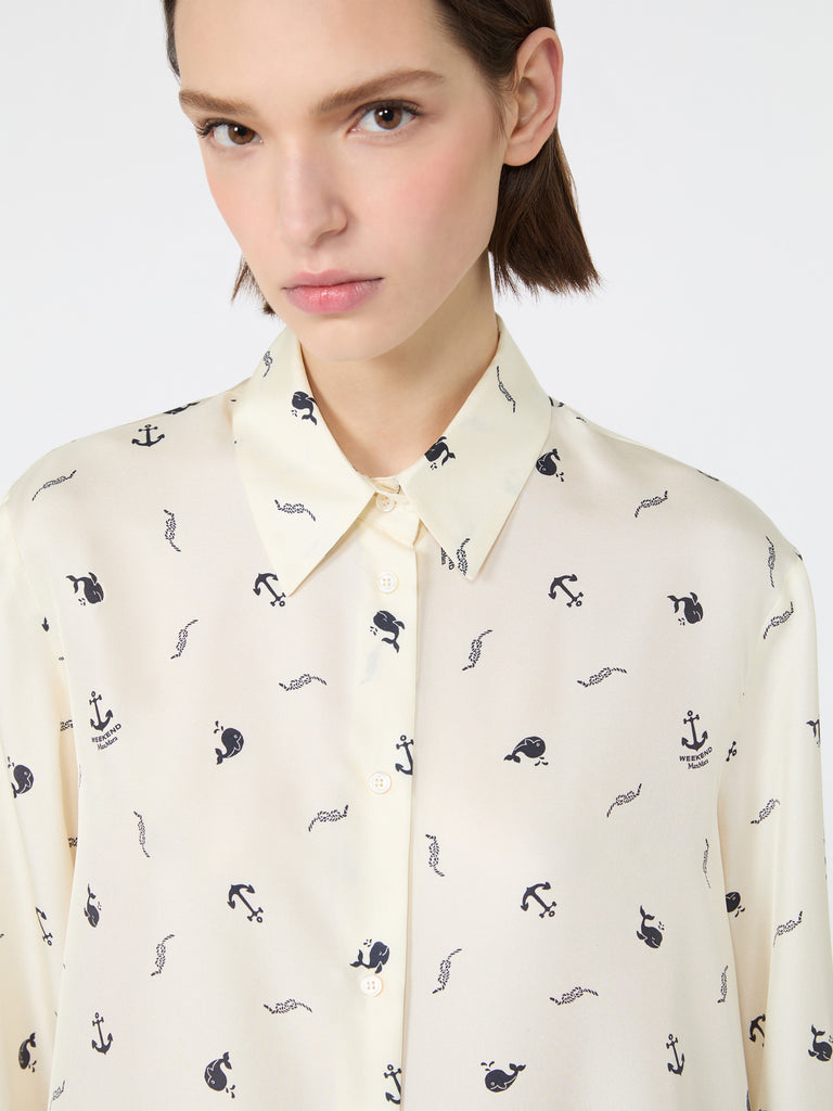 max mara printed silk shirt