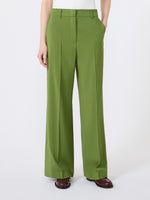 max mara stretch wool palazzo trousers for women