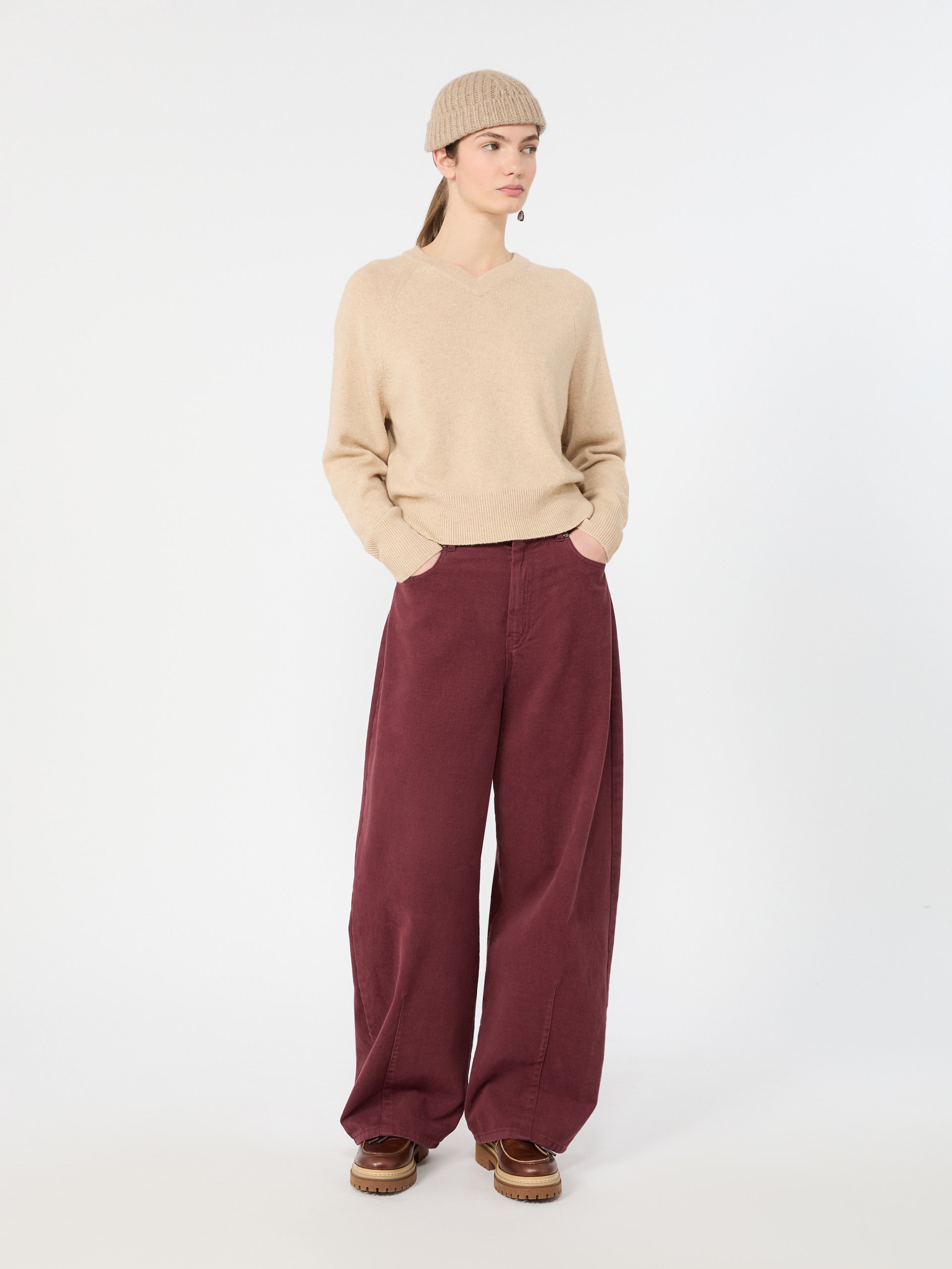 max mara cotton drill trousers for women