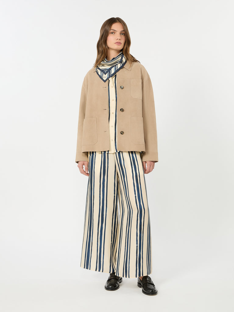 max mara silk twill trousers