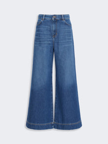 max mara cotton denim wide-leg jeans for women