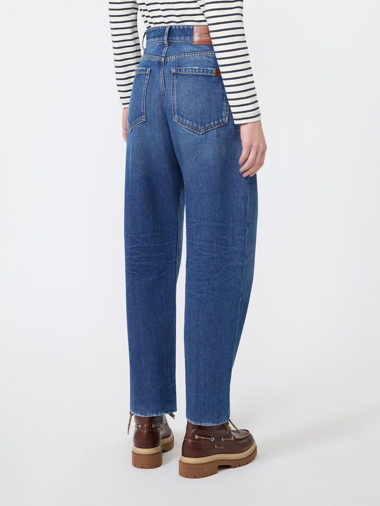 max mara cotton denim tapered jeans