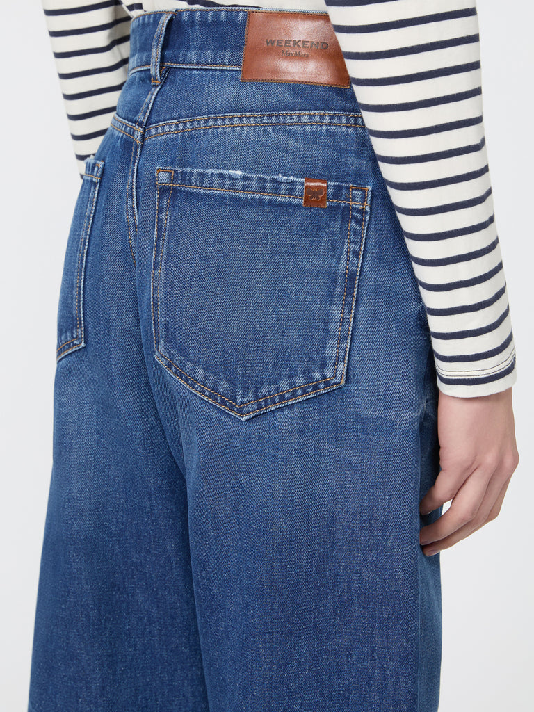 max mara cotton denim tapered jeans