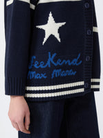 max mara jacquard wool cardigan for women