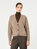 max mara v-neck wool yarn cardigan for women