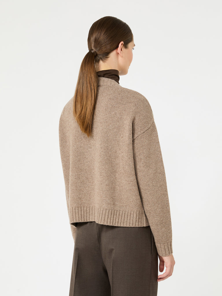 max mara v-neck wool yarn cardigan