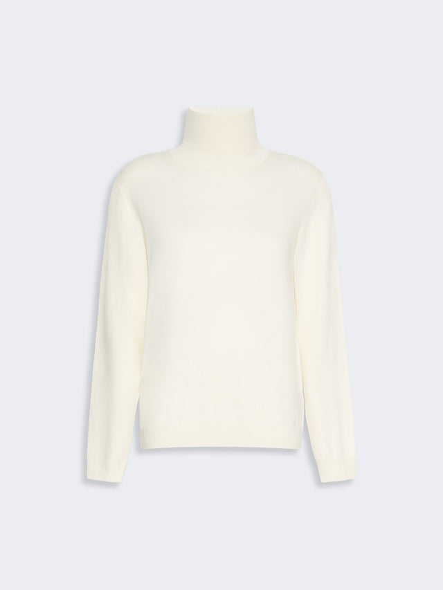 max mara wool and silk knit turtleneck for women